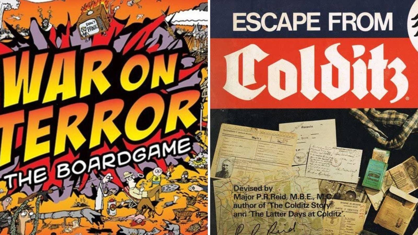 War on Terror and Escape from Colditz board games