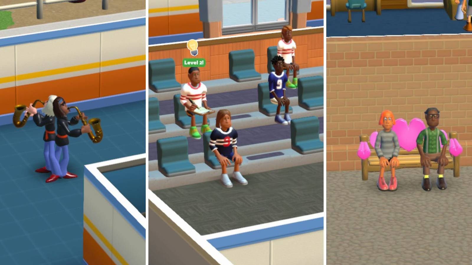 Different types of students in Two Point Campus