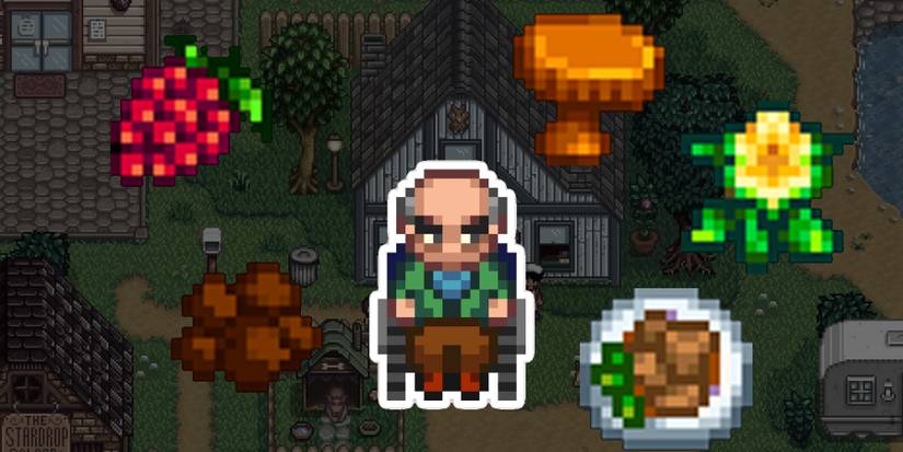 Various gifts for George in Stardew Valley