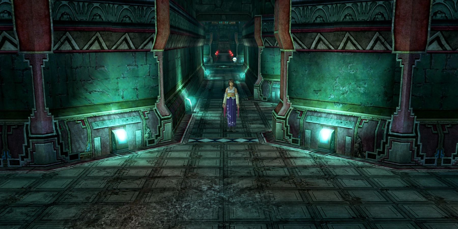 Yuna in the Via Purifico in Final Fantasy 10