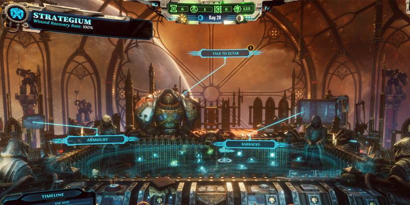 Warhammer 40k Chaos Gate - Barracks screen