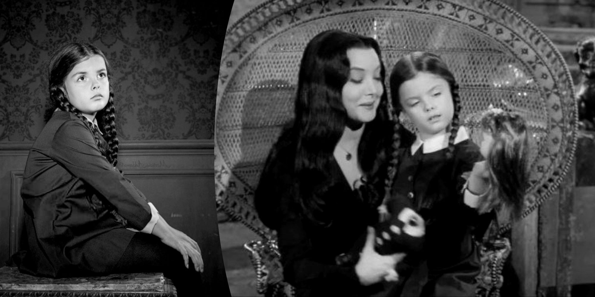 Wednesday The Addams Family Lisa Loring (1964 - 1966) Original Black and White