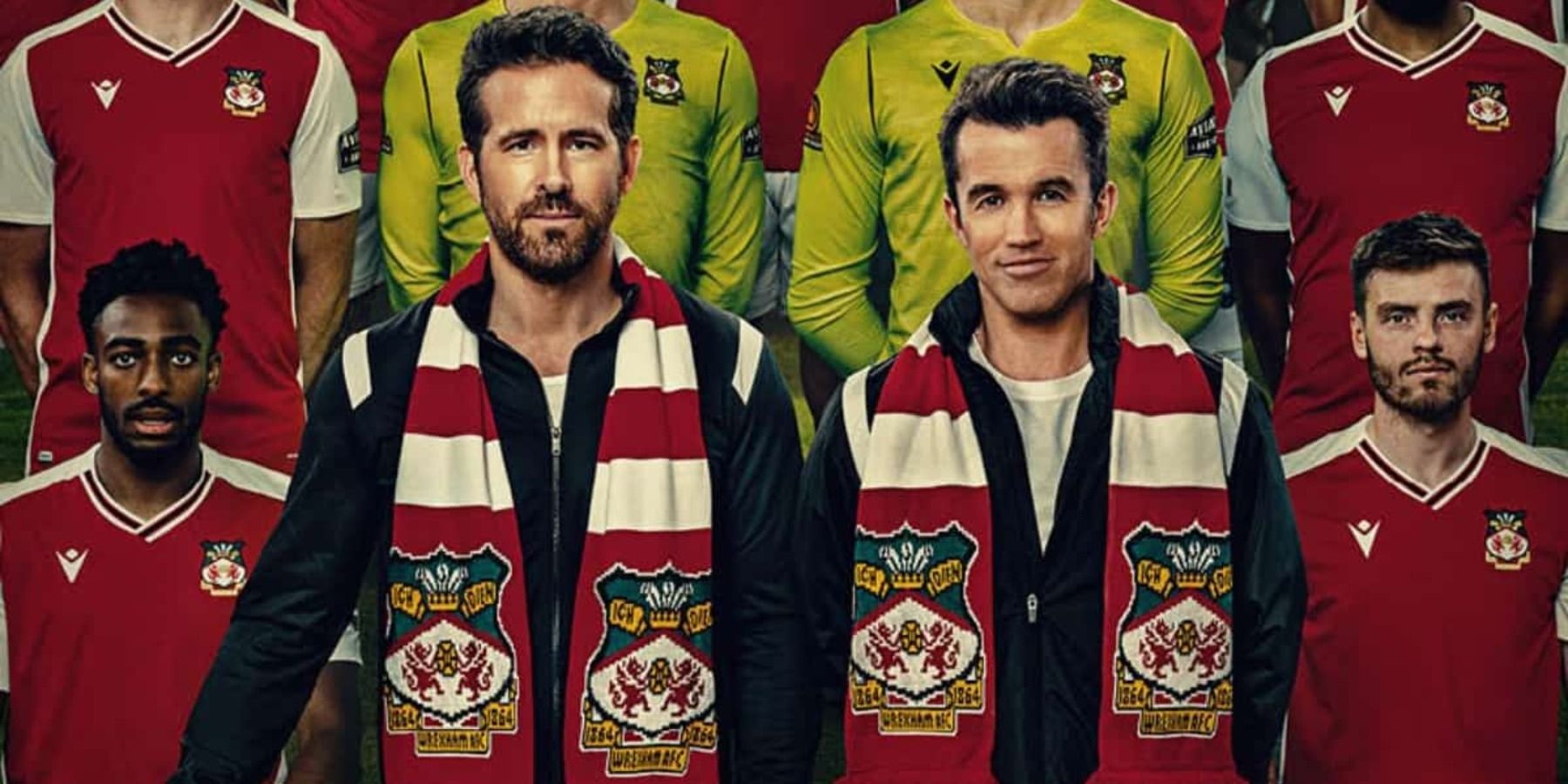 Ryan Reynolds and Rob McElhenney in Welcome to Wrexham poster