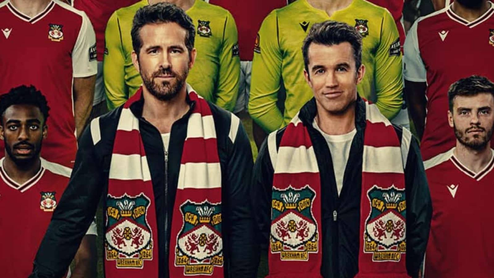 Ryan Reynolds and Rob McElhenney in Welcome to Wrexham poster