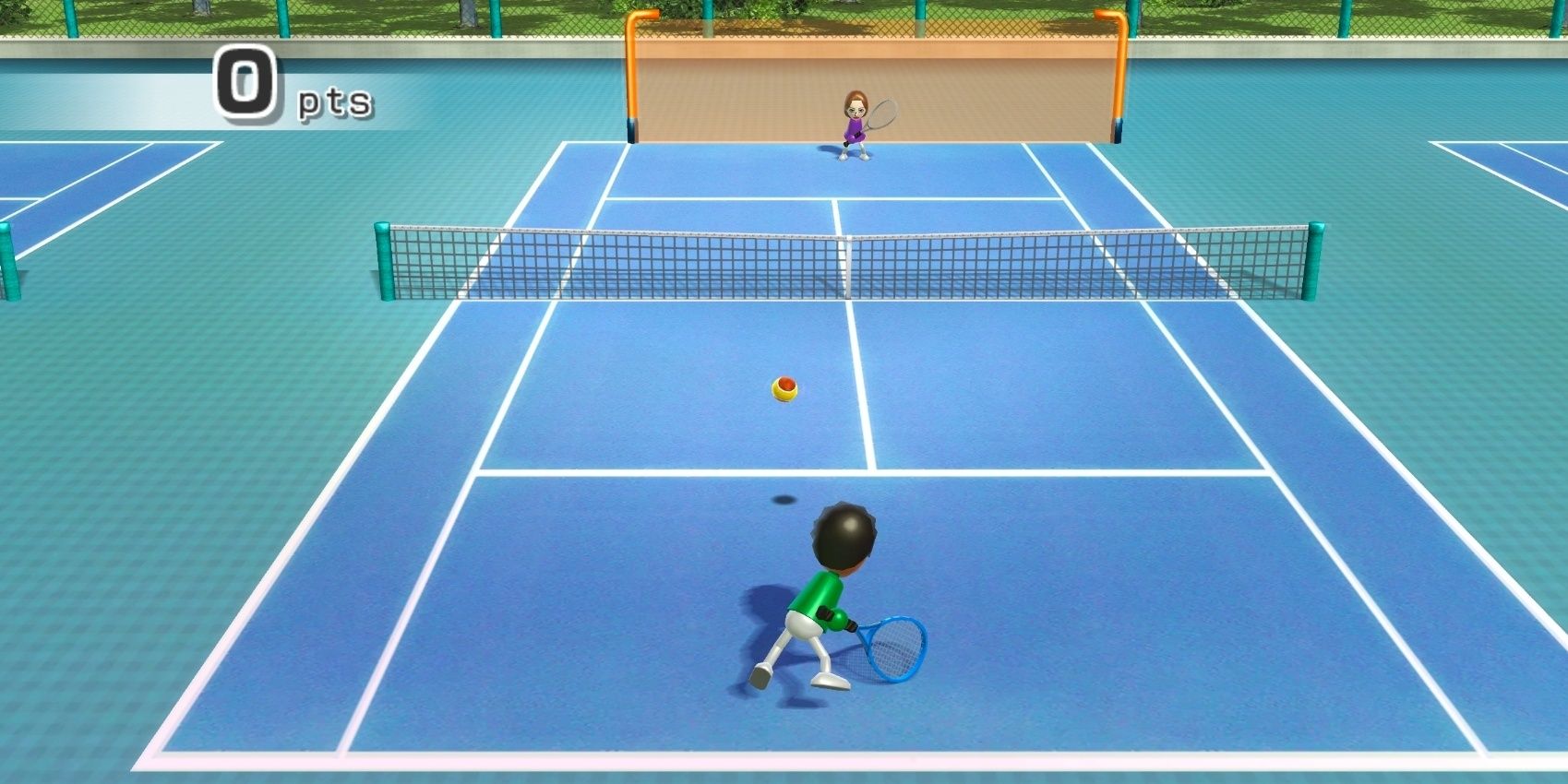 Tennis Training in Wii Sports 