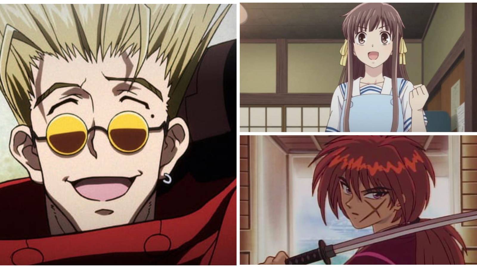 Vash the Stampede Trigun Tohru Honda Fruits Basket Kenshin Himura Rurouni Kenshin