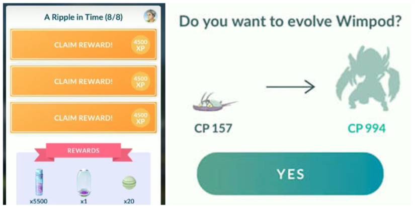 XP Activities Pokemon GO