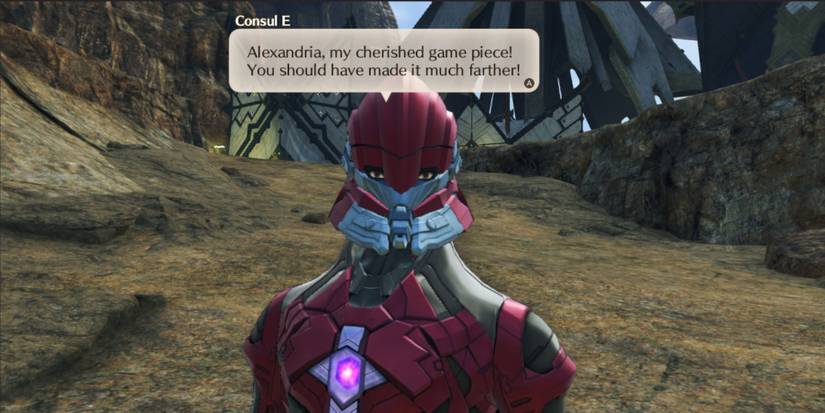 Xenoblade 3 Consul E taunting Alexandria