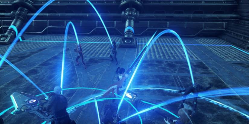 Xenoblade 3 Fighting Colony 11's soldiers