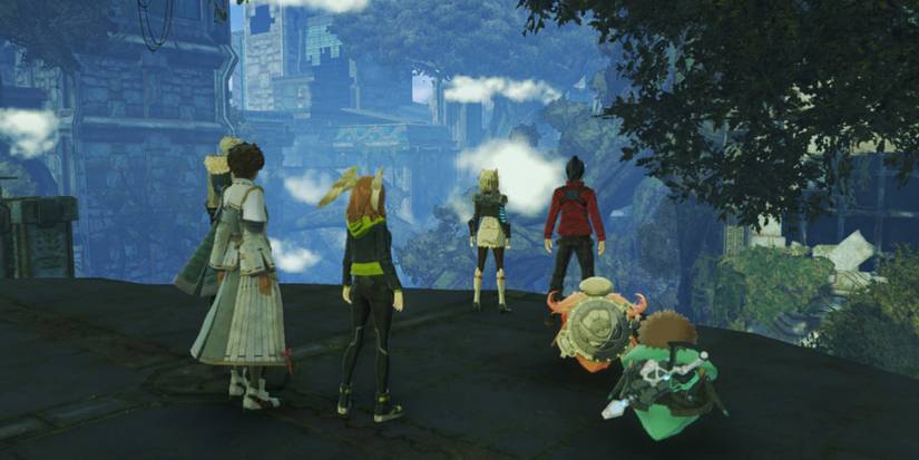 Xenoblade 3 cutscene at Maktha Wildwoods