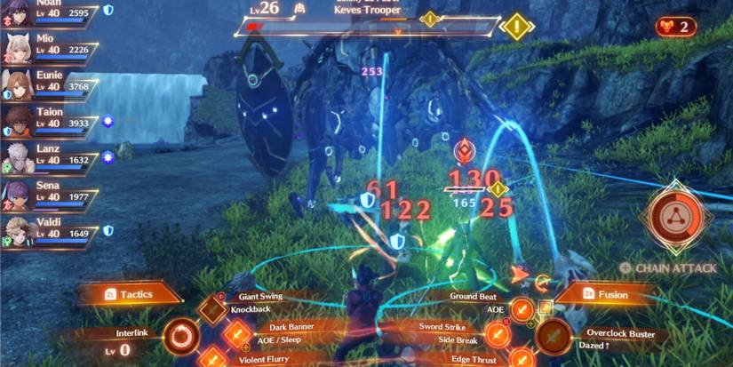 Xenoblade 3 fight with Colony 23 Keves soldiers