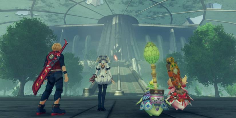 Xenoblade Shulk and party in Future Connected