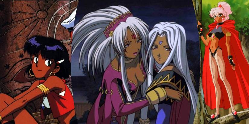 Yoruichi Bleach Black Representation Nadia The Secret Of The Blue Water, Urd and Hild Oh My Goddess, Caldina Magic Knight Rayearth 90s anime