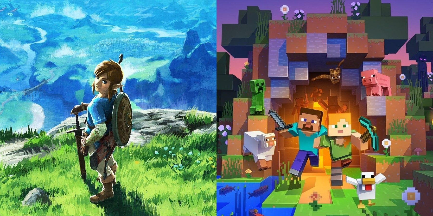 This Zelda: Breath of the Wild mod for Minecraft totally Hyrules