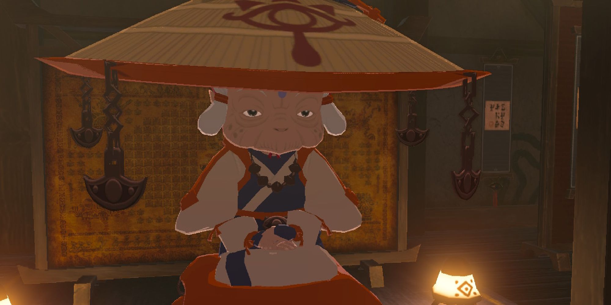 Impa in her home in Breath of the Wild