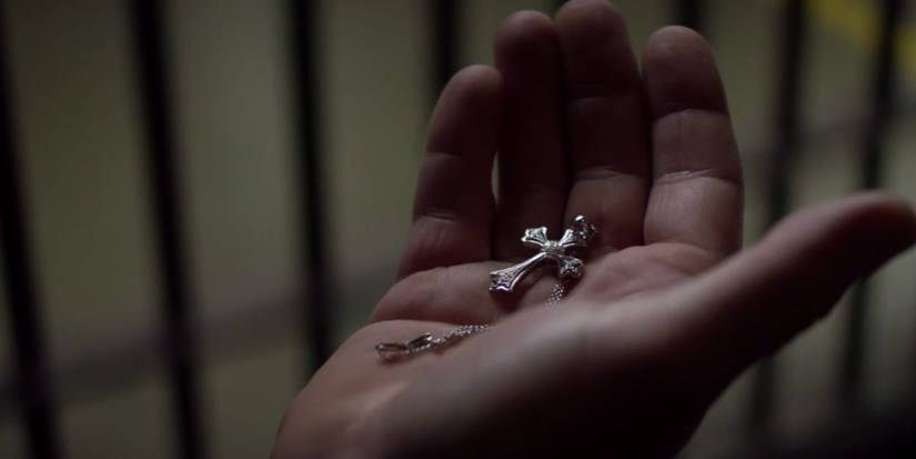 Pope (Shawn Hatosy) in holding cell with Amy's necklace in Animal Kingdom season 6