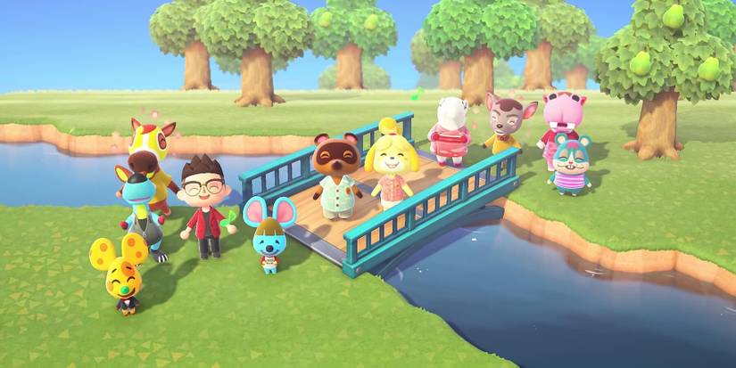 animal crossing new horizons villagers bridge celebration