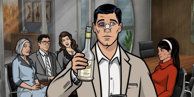 archer injured with a bottle of alcohol