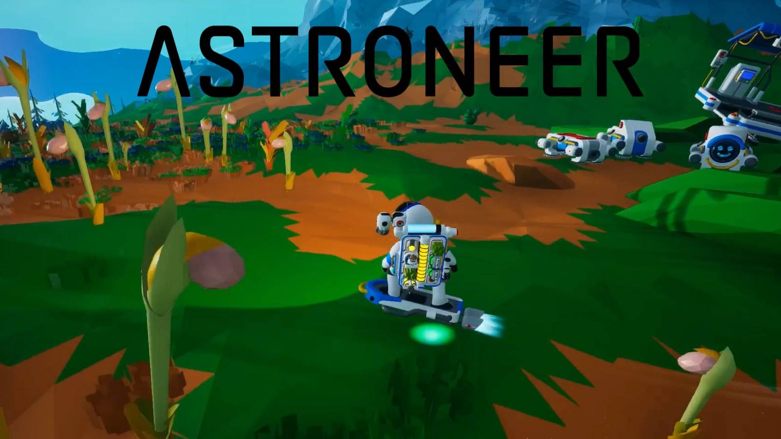 astroneer hoverboard and logo