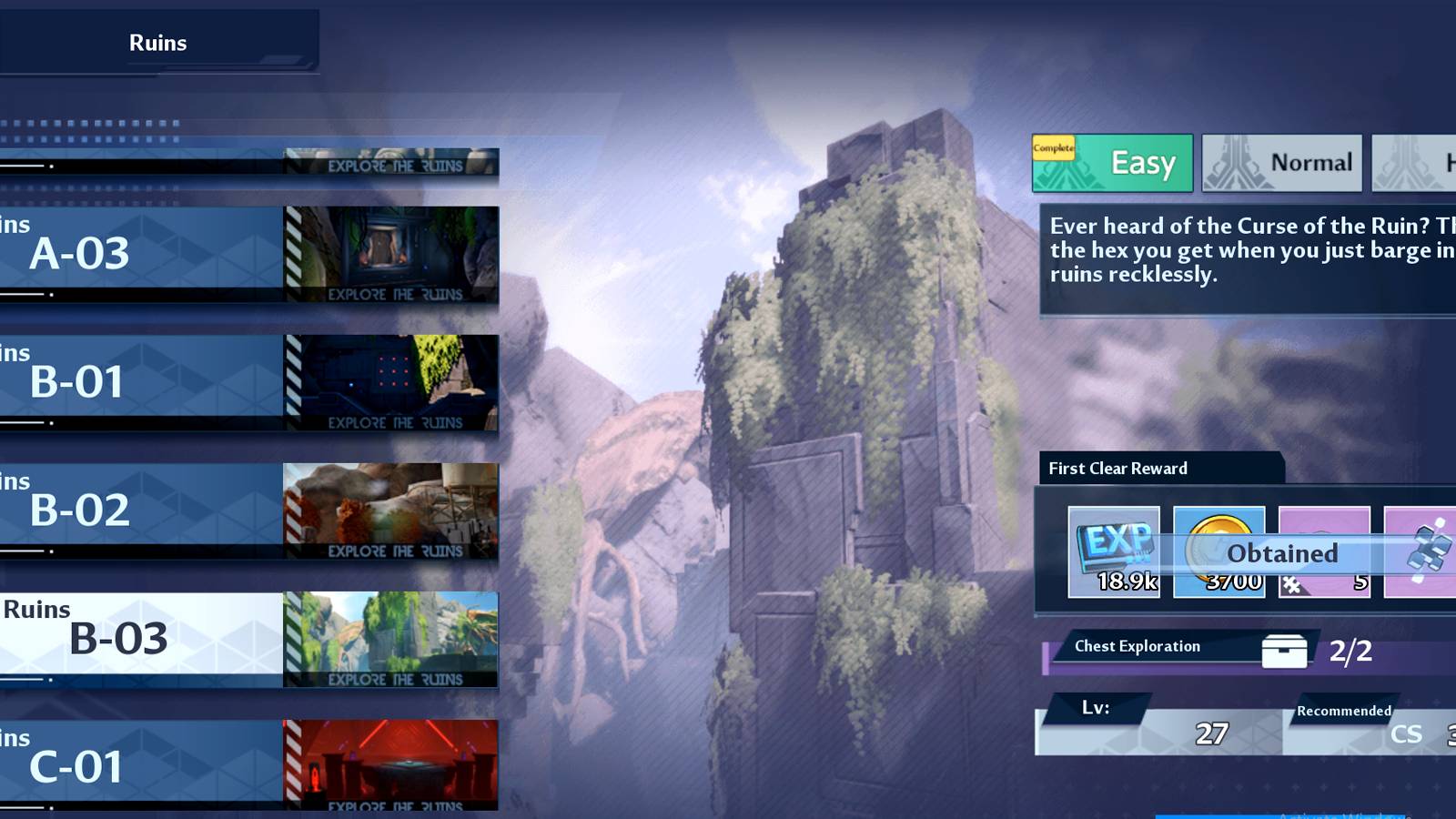 b-03 ruin easy in tower of fantasy