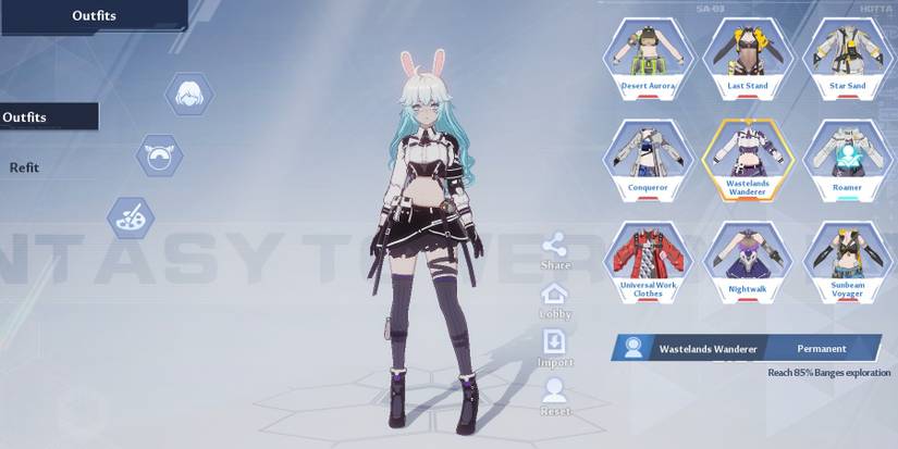 the wastelands wanderer outfit from tower of fantasy