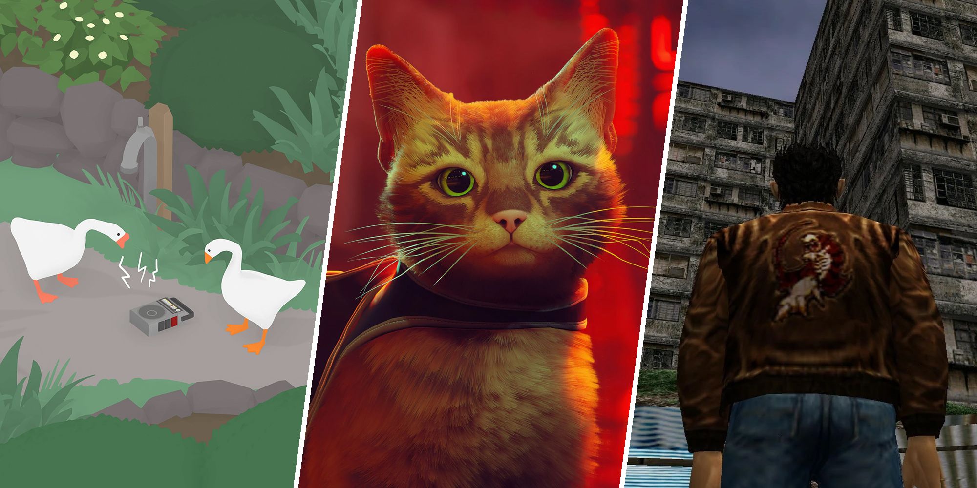 Untitled Goose Game, Stray, and Shenmue