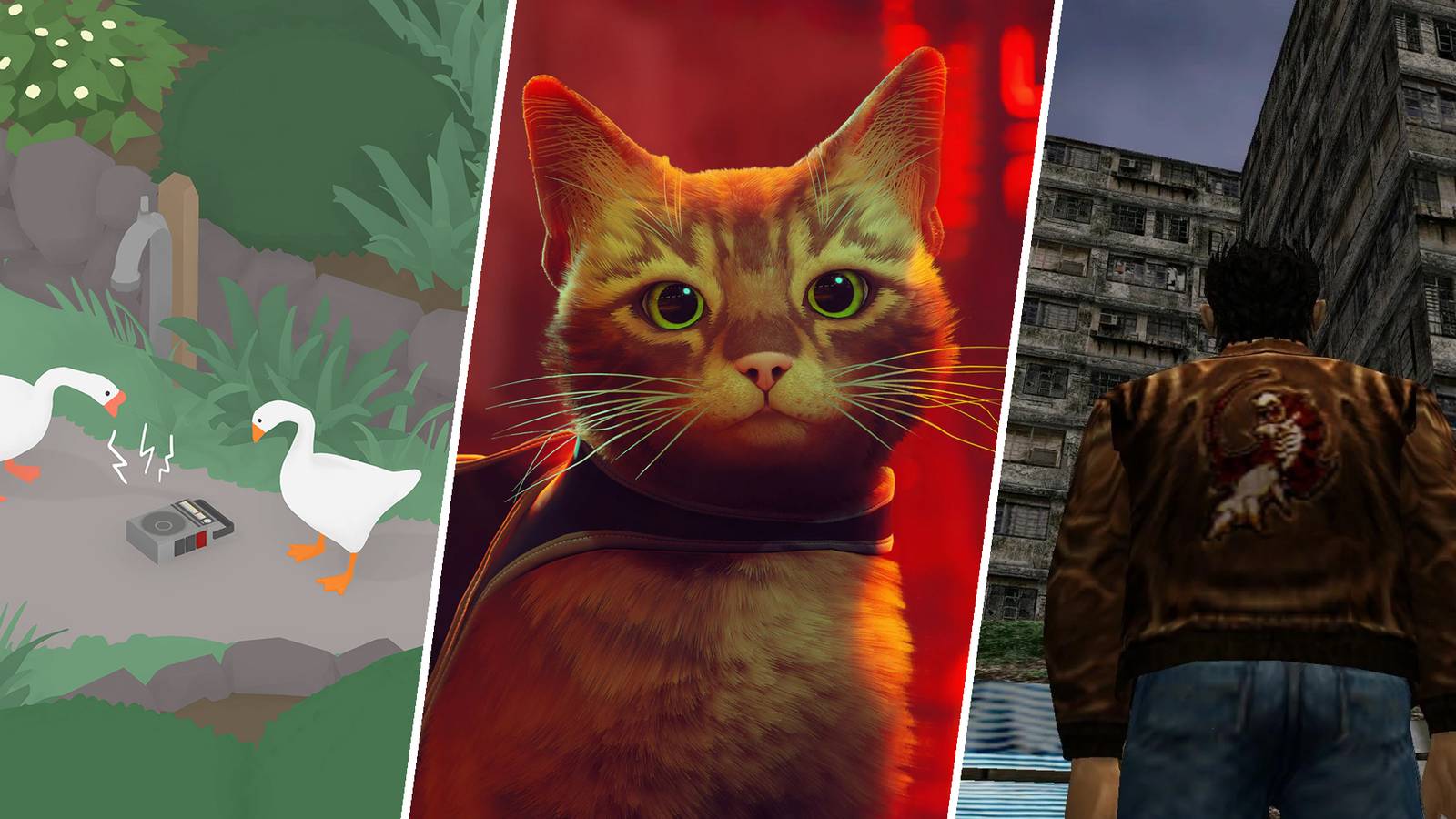Untitled Goose Game, Stray, and Shenmue