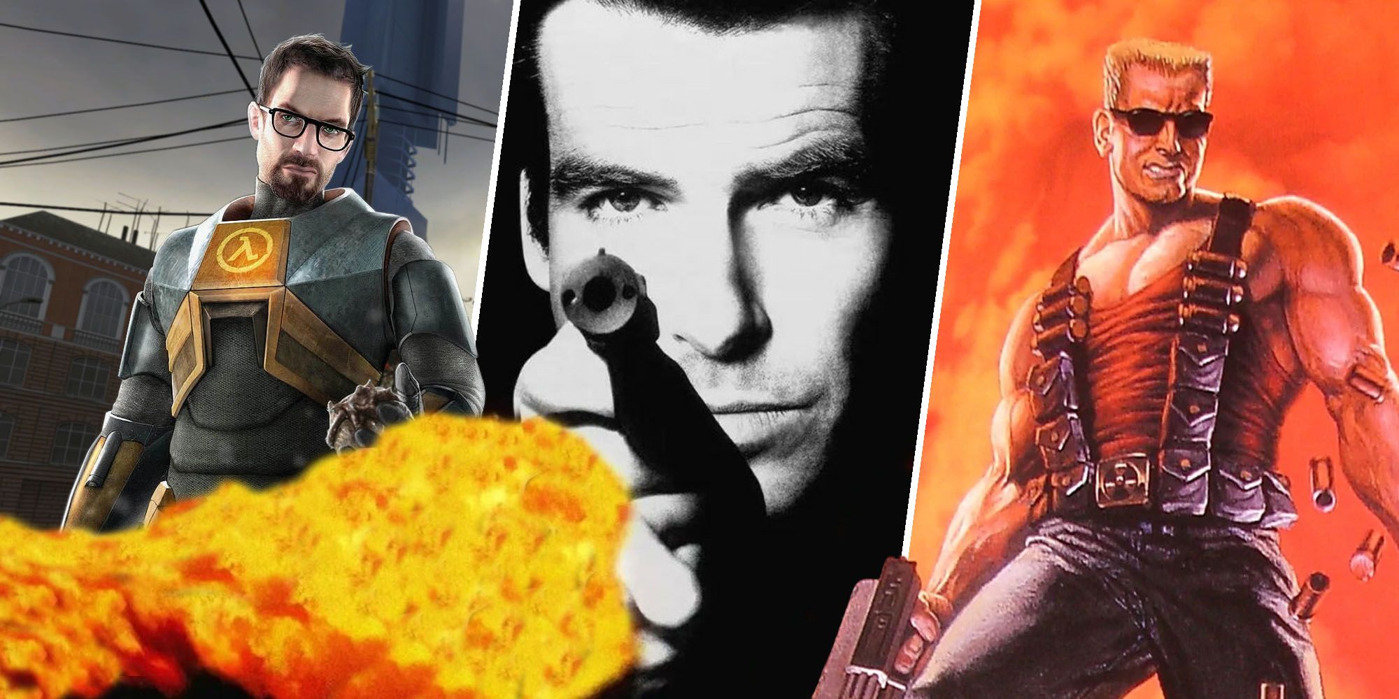 Half-Life 2, Goldeneye 007, and Duke Nukem 3D
