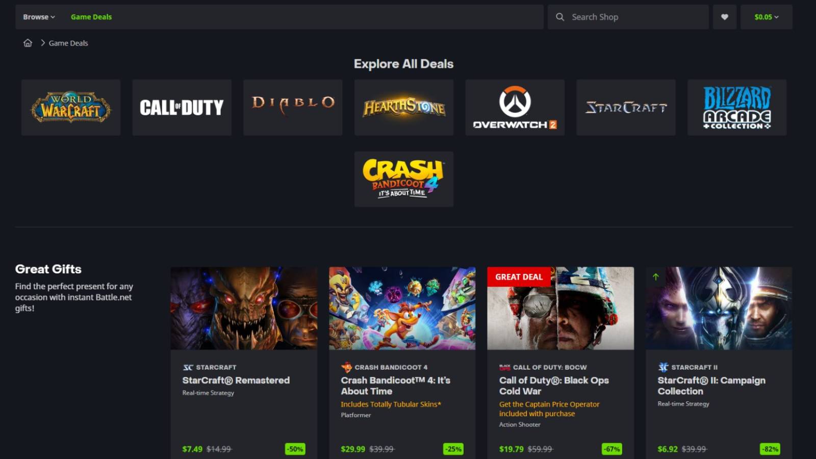 blizzard sale website battle.net