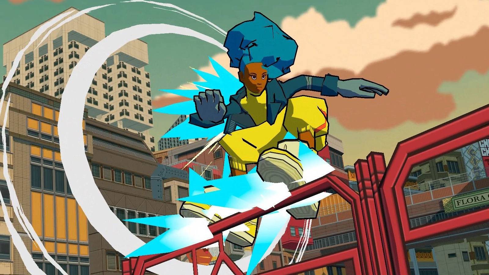 bomb rush cyberfunk rail grinding