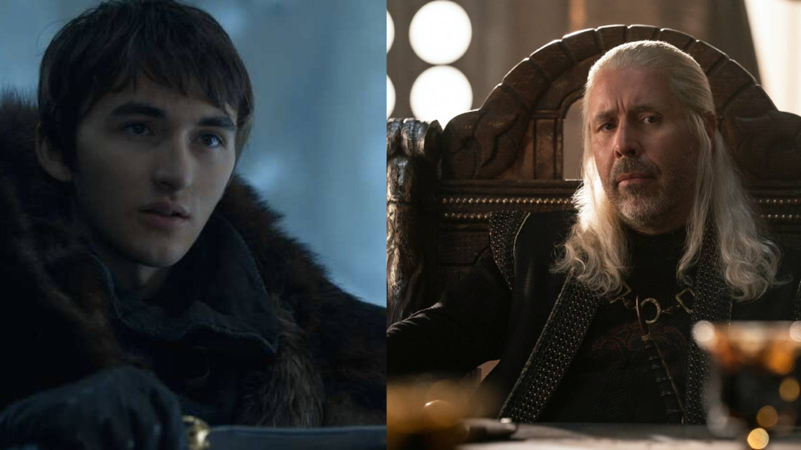 Bran Stark and Viserys Targaryen split image