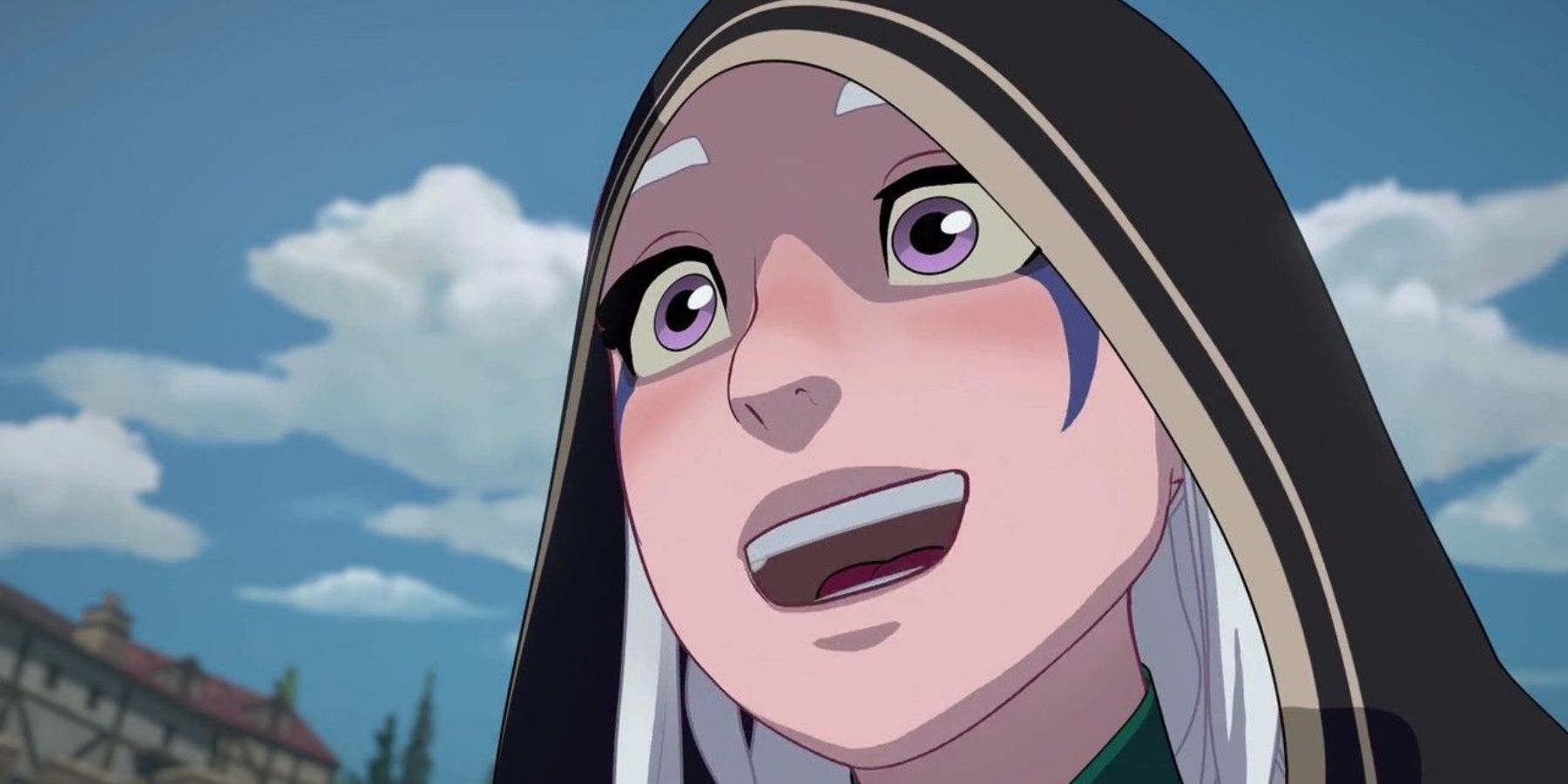 Human Rayla smiling in The Dragon Prince