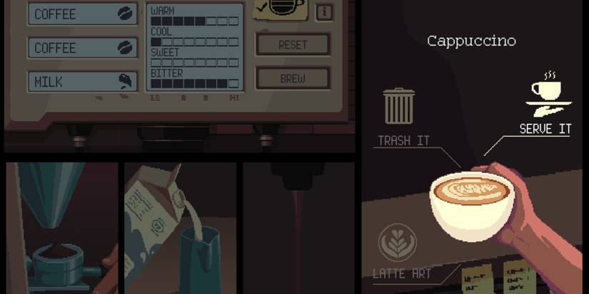 barista making a cappuccino