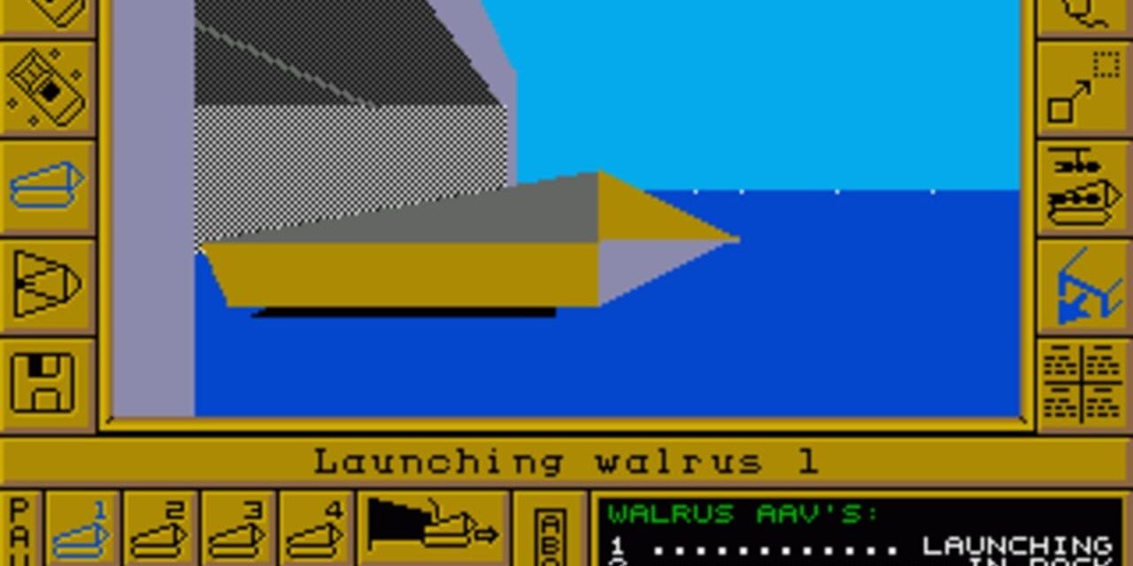Игрок запускает Моржа с авианосца.
