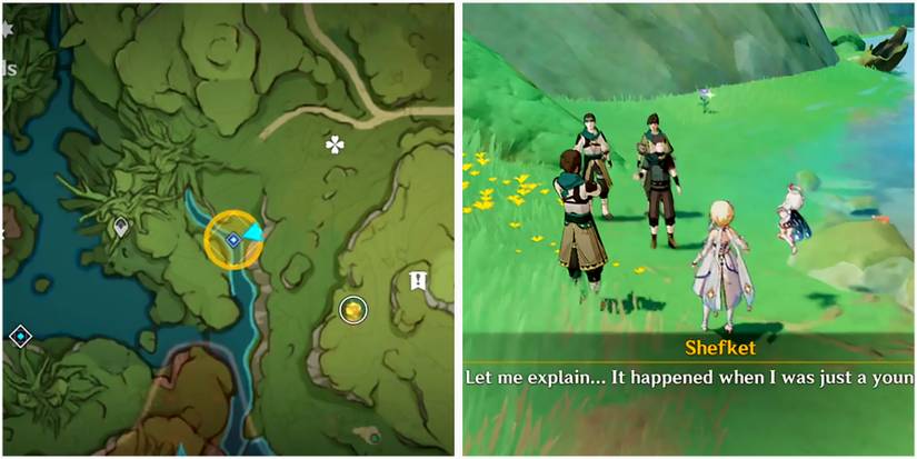 catch shefket after hunting the dusk bird in genshin impact