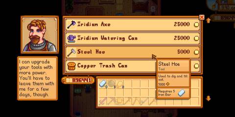 clint upgrade stardew valley