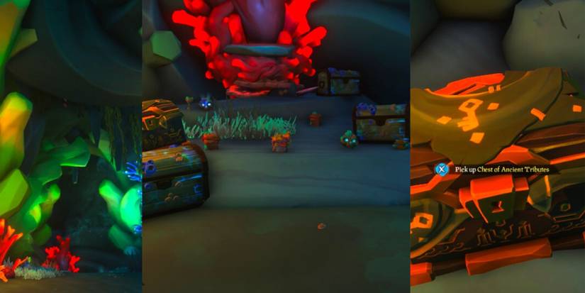 The Treasury Vault Entrance And Treasure In The Treasury Of Secret Wilds In Sea Of Thieves