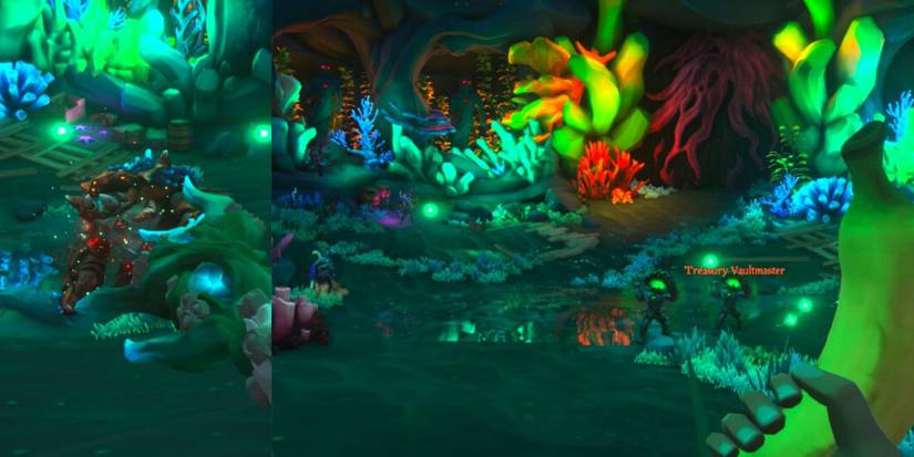 Ocean Crawlers And Treasury Vault Master In The Treasury Of Secret Wilds In Sea Of Thieves