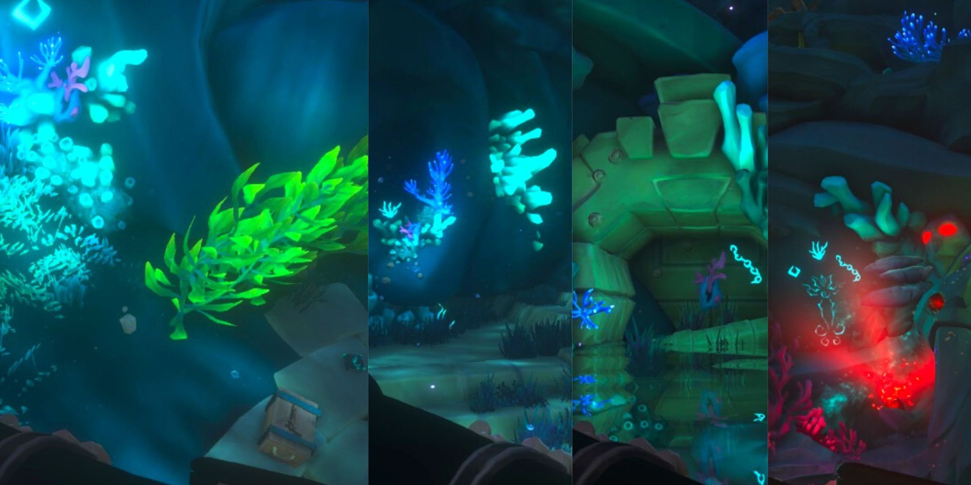 Three Locations Of The Three Puzzle Levers With Symbols Plus Mermaid Shrine In The Shrine Of The Coral Tomb In Sea Of Thieves