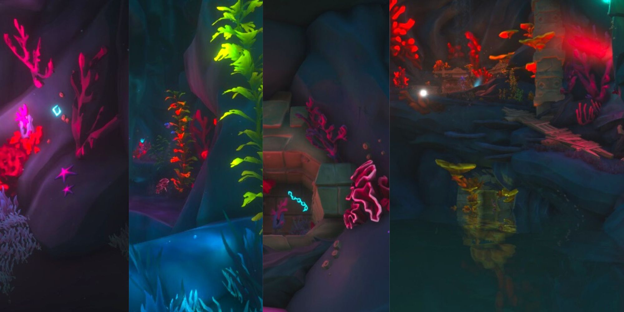 Final Phase Lever Symbol Locations And The Treasure Vault Area Unlocked In The Shrine Of The Coral Tomb In Sea Of Thieves