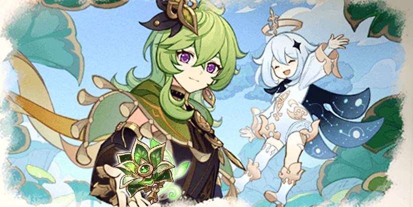 collei holding a deep wood artifact in genshin impact