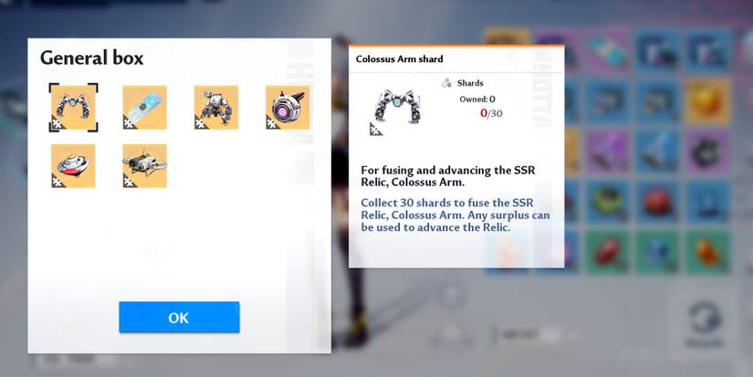 colossus arm shard in tower of fantasy