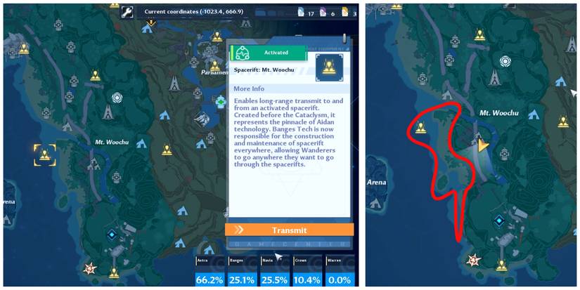 conches first location in tower of fantasy
