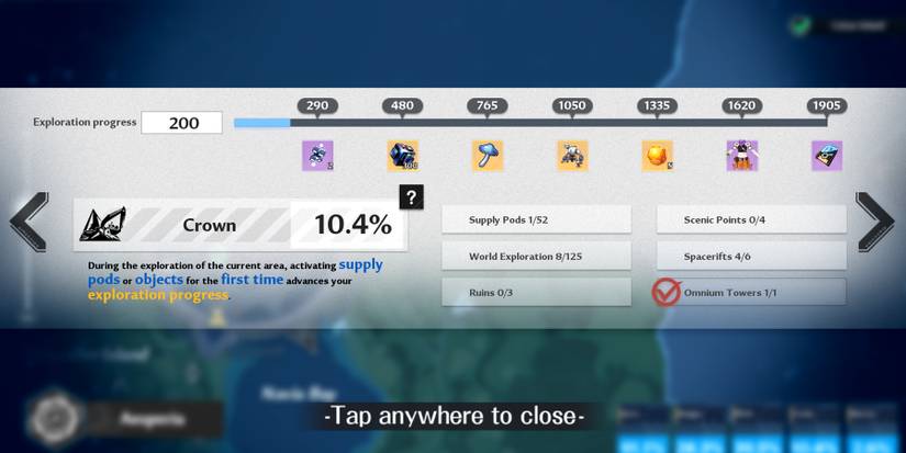 crown exploration progress rewards in tower of fantasy