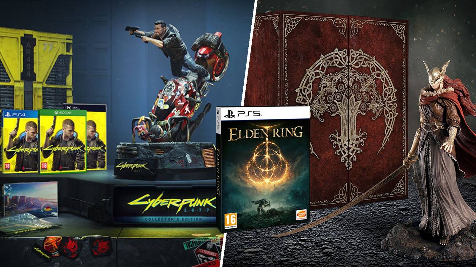 Collector's editions of Cyberpunk 2077 and Elden Ring