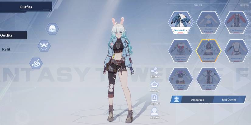 the unlockable desperado outfit from tower of fantasy