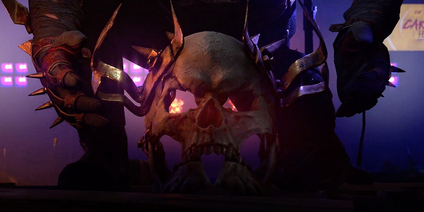 Изображение из DLC Dying Light 2: Bloody Ties, показывающее череп, который вот-вот поднимут с пола.