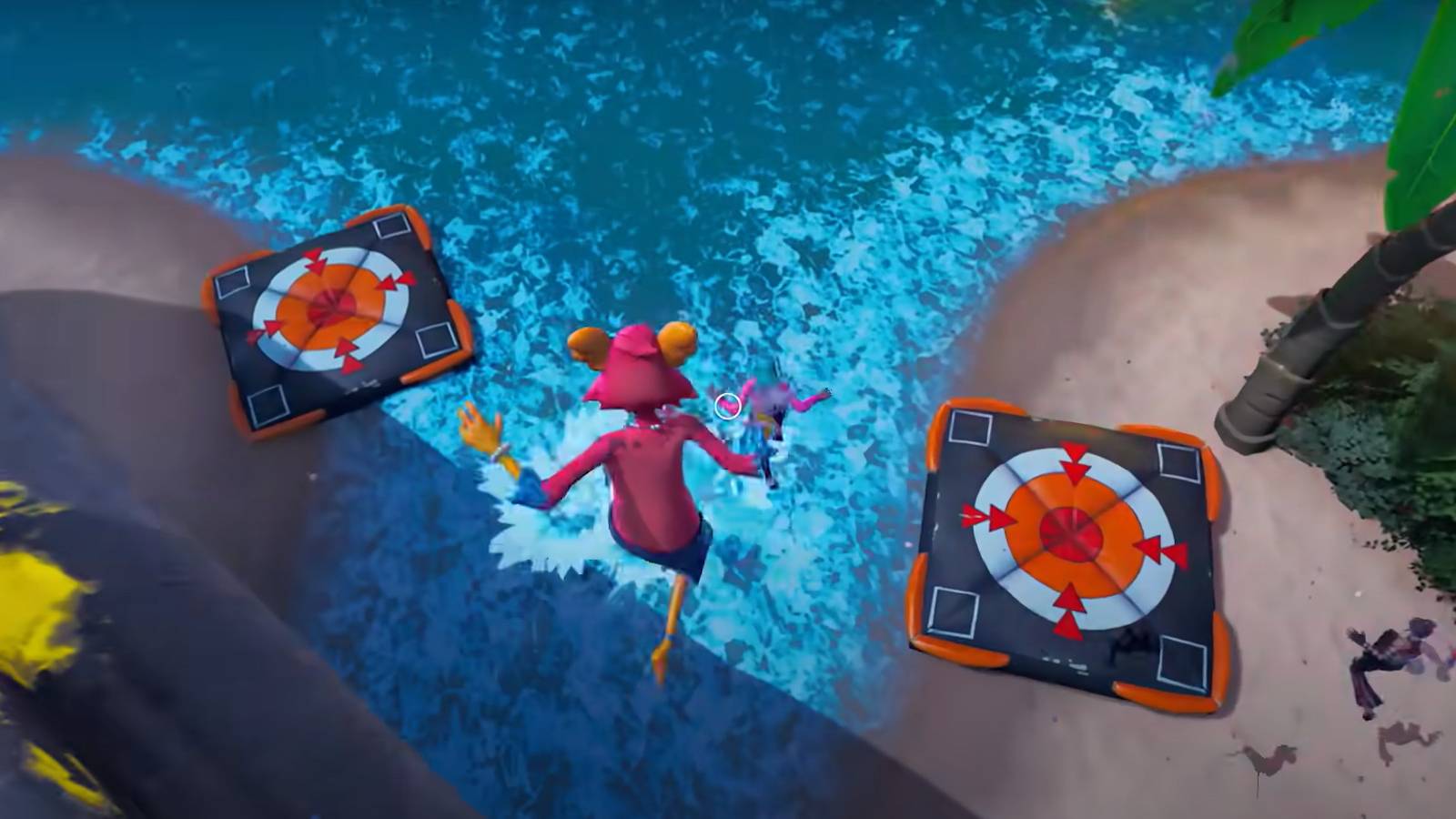 fortnite bounce on three separate crash pads