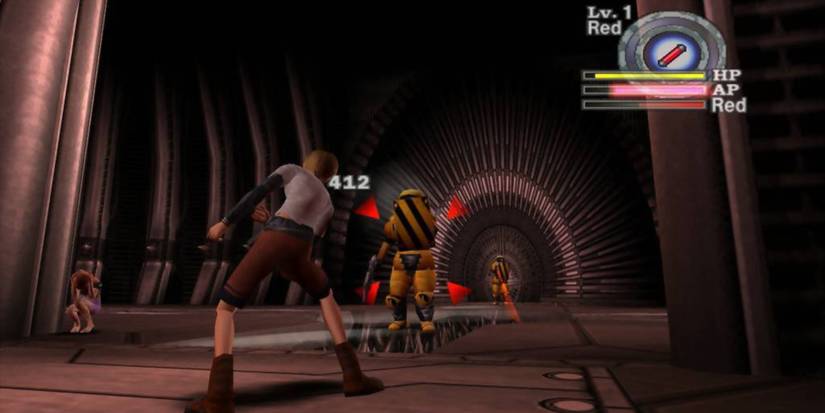 rioh using PPEC to fight against enemies galerians