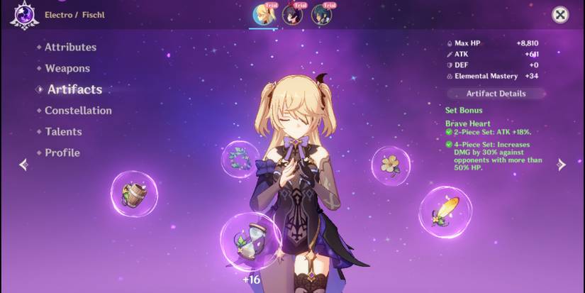 genshin impact brave heart set